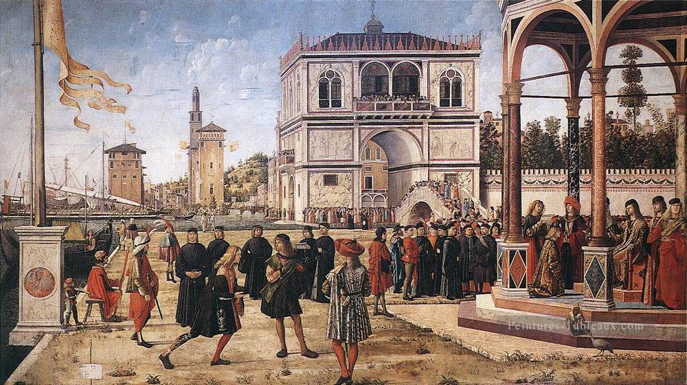 Les ambassadeurs reviennent à la cour anglaise Vittore Carpaccio Peintures à l'huile